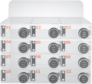 Locker di archiviazione del telefono cellulare acrilico con blocchi combinati 