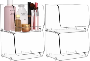 Confezione da 4 organizer da bagno da appoggio 