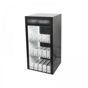 Mobiletto per sigarette elettroniche in plexiglass nero a 3 ripiani 