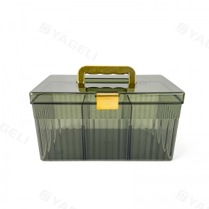 Scatola porta-carte robusta in plastica verde con classificazione 