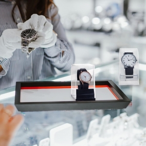 Yageli Clear Watch espositore e scatola portaoggetti 