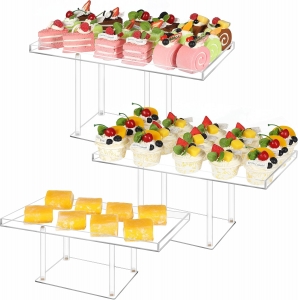 espositore per dessert in acrilico trasparente all'ingrosso per feste