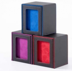 Porta carte da gioco in pelle per esposizione all'ingrosso in vetrina 