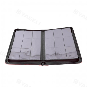 Raccoglitore per biglietti da visita premium con chiusura a cerniera 