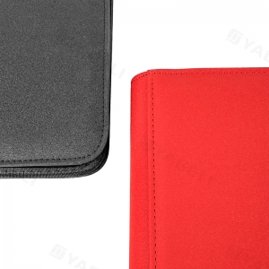 Raccoglitore per biglietti da visita premium con chiusura a cerniera 