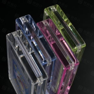 Scatola espositiva per schede PSA in acrilico colorato 