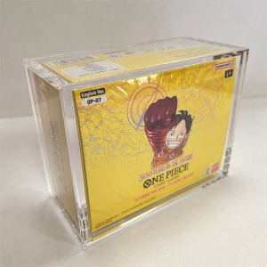 vetrina espositiva in acrilico con scatola booster monoblocco