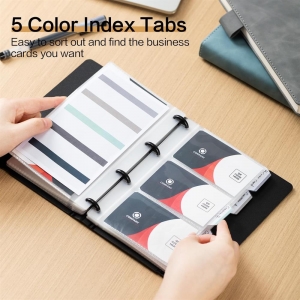 raccoglitore ad anelli per biglietti da visita