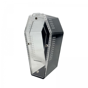 Contenitore per bara a forma di ragno in acrilico con retro nero resistente ai raggi UV