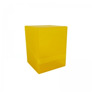 Scatola per mazzo TCG in plastica resistente giallo opaco