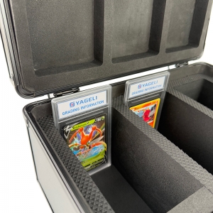 Custodia porta carte in alluminio a 3 scomparti con maniglia 