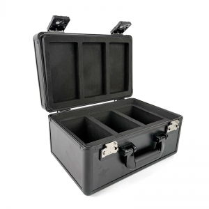Custodia porta carte in alluminio a 3 scomparti con maniglia 