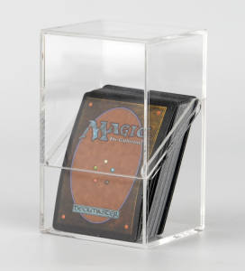 YAGELI Scatola portamazzo in acrilico | Accessori TCG di alta qualità | Custodia magnetica in acrilico per carte collezionabili