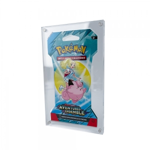 Cornice trasparente in acrilico per bustine di espansione Pokémon. 