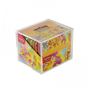 Custodia protettiva magnetica in acrilico trasparente per scatole di latta per carte collezionabili. 