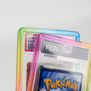 Bumper TPU arcobaleno per slab PSA, protezione per carte graduate 