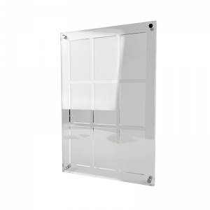 Cornice espositiva in acrilico trasparente a 9 slot per buste booster 