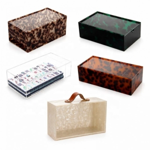 Scatola portaoggetti per Mahjong in acrilico personalizzata 