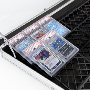 Espositore a gradini per carte da collezione per fiere di carte da gioco 