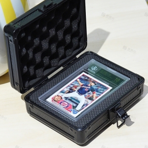 Custodia di archiviazione in metallo nero per PSA con serratura | Produttore di accessori TCG YAGELI 