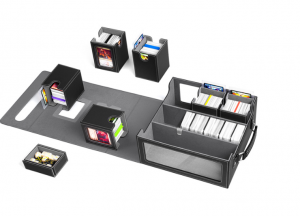 Scatola organizer multifunzione per carte in pelle PU, custodia porta carte collezionabili 