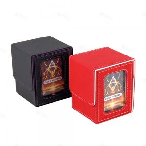 YAGELI Scatola per mazzo di carte in pelle PU