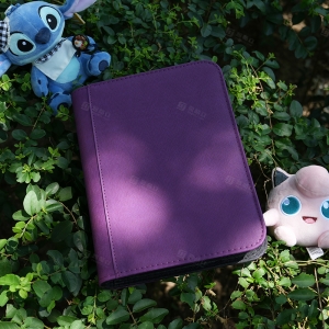 Raccoglitore per carte da gioco a 4 tasche colore viola 