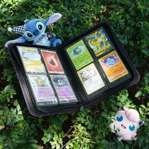 Raccoglitore per carte da gioco a 4 tasche colore viola