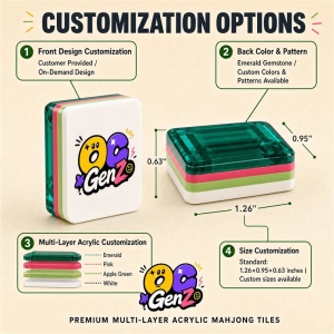 Set da gioco Rummy in acrilico personalizzato 