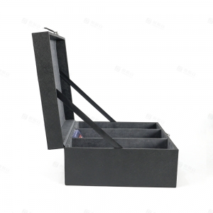 Custodia rigida porta carte a 3 scomparti nera | Fabbrica di accessori TCG YAGELI 