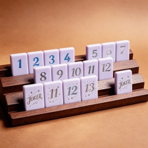 Set di piastrelle Rummy in acrilico viola 