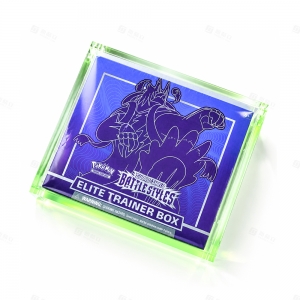 Vetrina in acrilico per ETB con fondo colorato | Accessori YAGELI TCG 