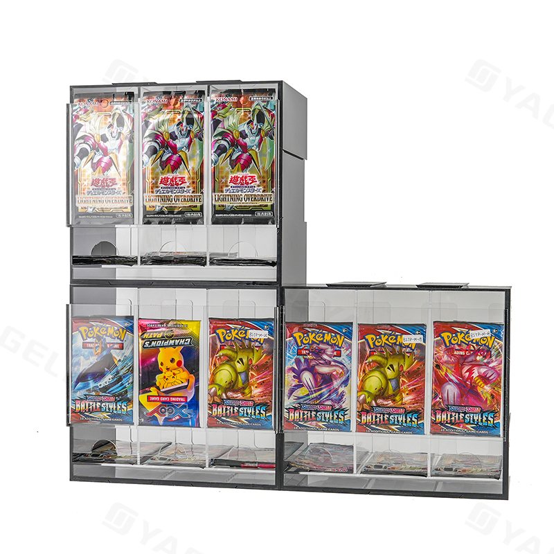 Dispenser di bustine di espansione Pokémon a 3 scomparti in acrilico YAGELI
